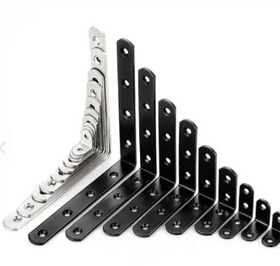 Rostfritt stål Olika storlekar Fäste Fast möbel Pall Satin Black Bracket